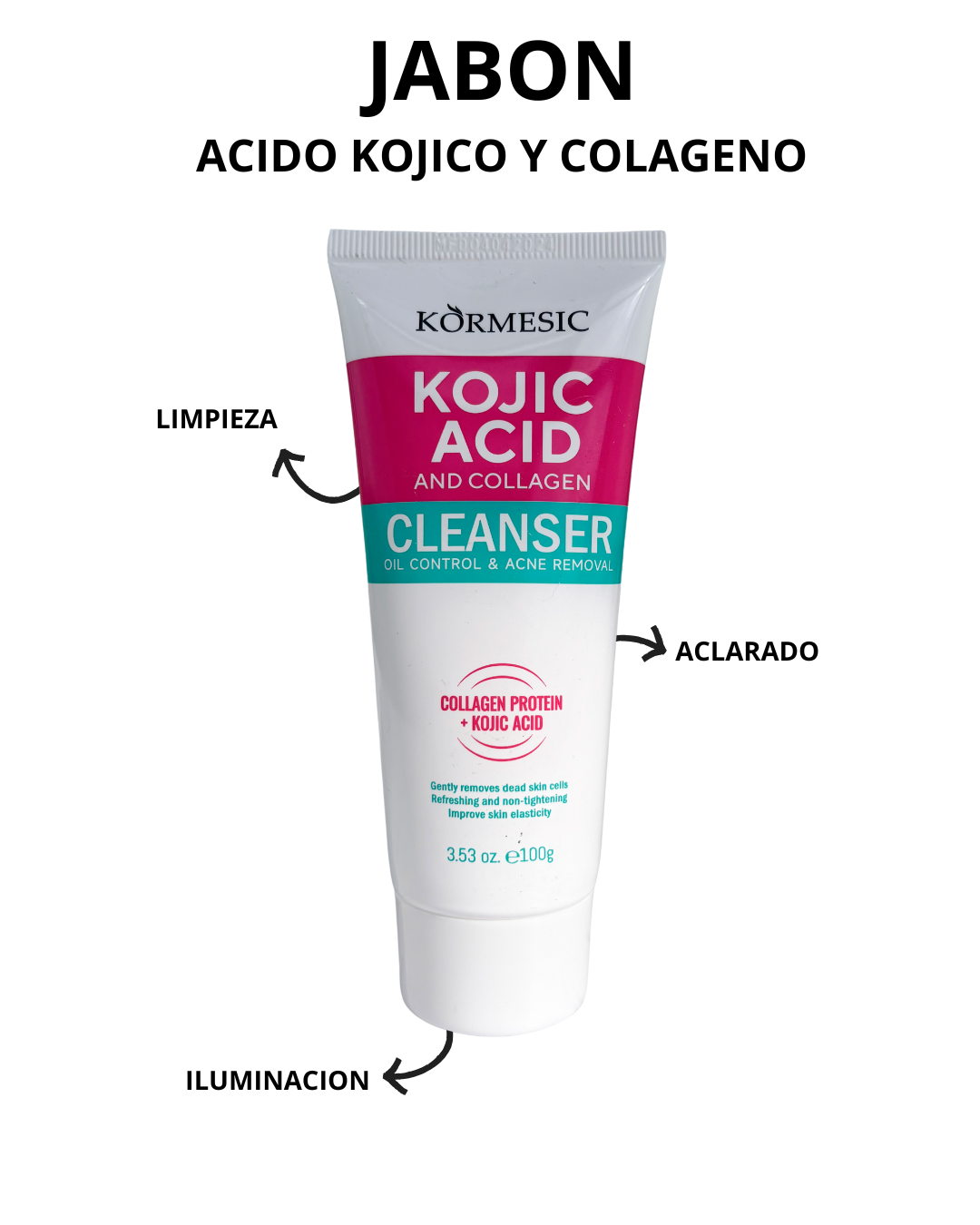 Miniatura 3 de JABON FACIAL CON ACIDO KOJICO Y COLAGENO